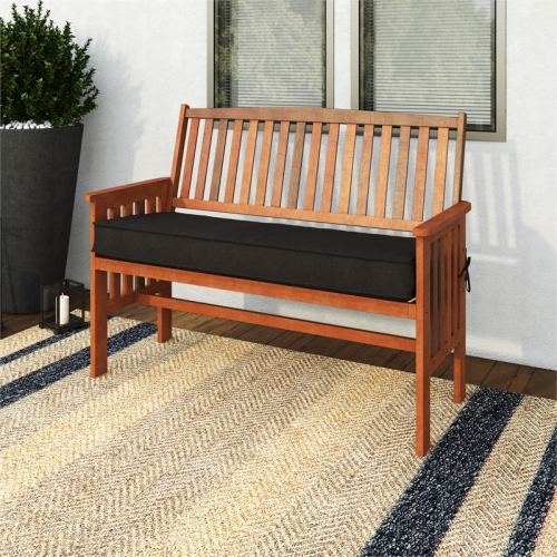 CorLiving Miramar White Washed Wood Outdoor Bench