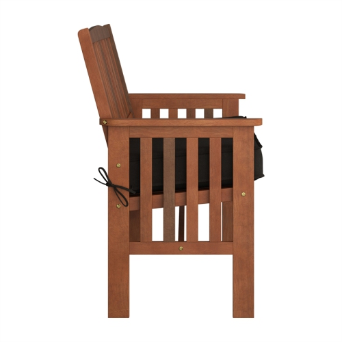 CorLiving Miramar White Washed Wood Outdoor Bench