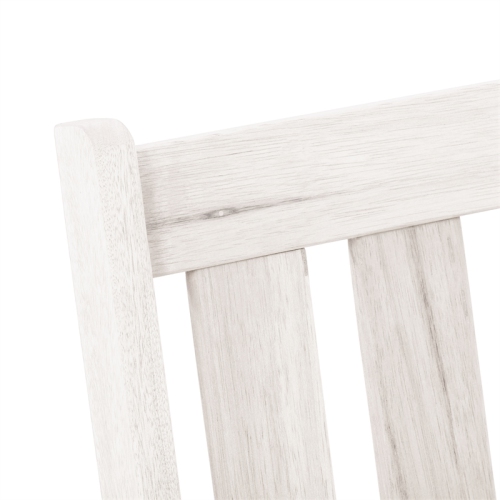 CorLiving Miramar White Washed Wood Outdoor Storage Bench