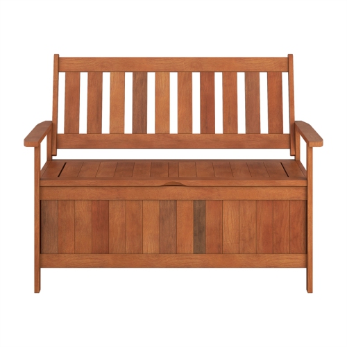 CorLiving Miramar Natural Wood Outdoor Storage Bench