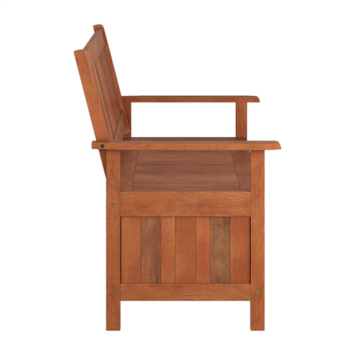 CorLiving Miramar Natural Wood Outdoor Storage Bench
