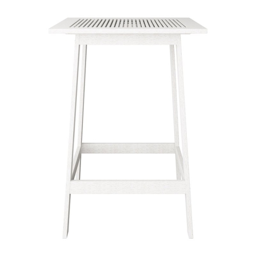 CorLiving Miramar White Washed Wood Outdoor Bar Table
