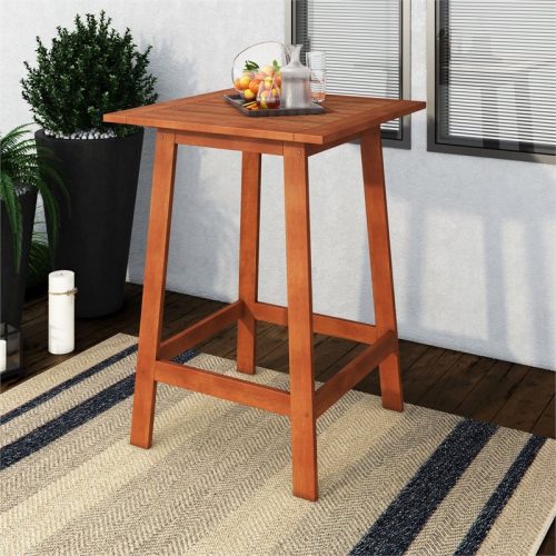 CorLiving Miramar Natural Wood Outdoor Bar Table