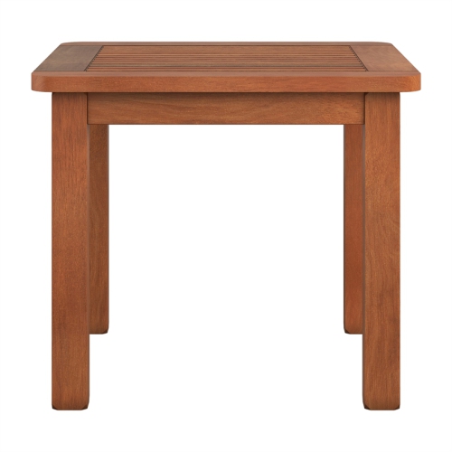 CorLiving Miramar White Washed Wood Outdoor Side Table