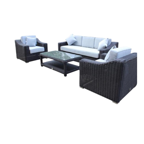 WD PATIO  Wynn 3-Seat Conversation Set - Black/grey