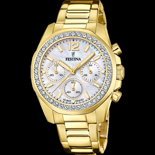 Festina F20609 1 Boyfriend Stainless Steel Watch In Gold Best