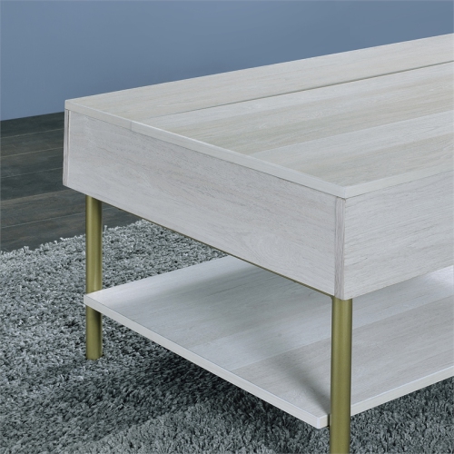 Whitman White Wood and Brass 3-piece Occasional Set