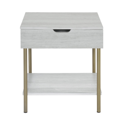 Whitman White Wood and Brass 3-piece Occasional Set