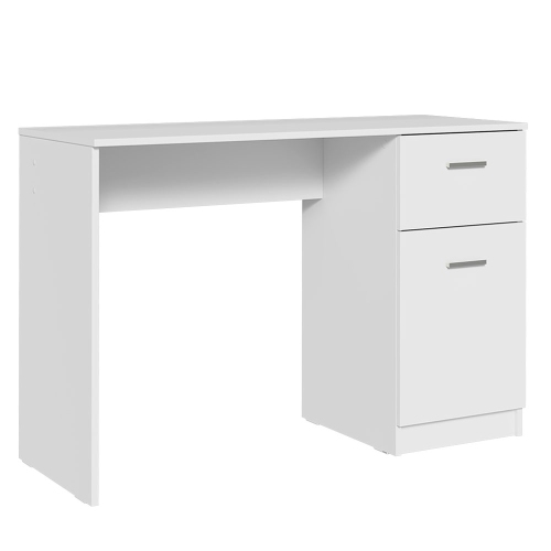 Madesa Compact Computer Desk Study Table for Small Spaces Home Office 43 Inch Student Laptop PC Writing Desks with Storage and Drawer - White