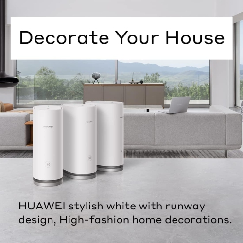HUAWEI WiFi Mesh 3 AX3000 - Whole Home Mesh WiFi System, Seamless & Speedy, Up to 3000Mbps, Connect 250+ Devices, Ultra-Fast Connection in Big-Multi