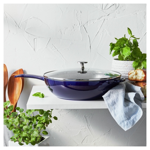 STAUB – poêle à frire en fonte de 26 cm/10 po, bleu foncé
