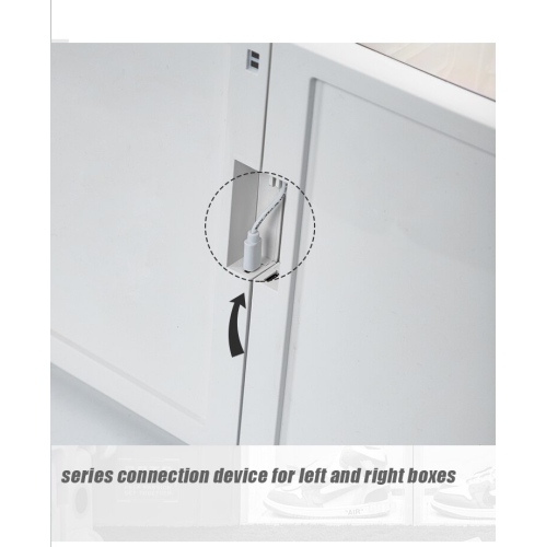 GOTO Clear Display Case with LED Lighting for Sneakers, Collectibles, Figures, Jewelry - Stackable Collection Crate Box-Green