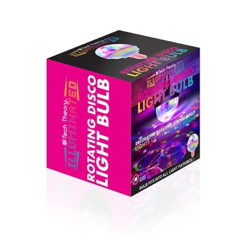 Aduro Tech Theory TT-RDLB-CL Illuminated Rotating Disco Light Bulb