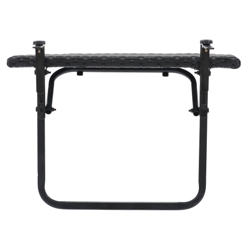 CorLiving Parksville Black Rattan Foldable Balcony Table