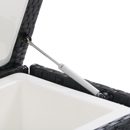 Table réfrigérante en rotin noir Parksville