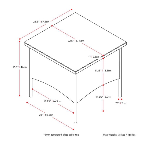 CorLiving Parksville Black Rattan Side Table