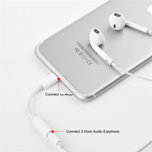 Adaptateur auxiliaire de iPhone pour câble de prise pour casque clé Lightning vers répartiteur 3,5 mm Câble audio certifié MFI par Apple