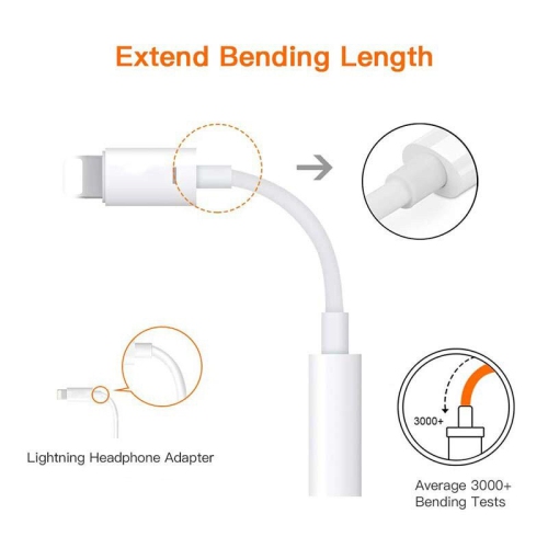 iPhone AUX Adapter for Headphone Jack Cable Dongle Lightning