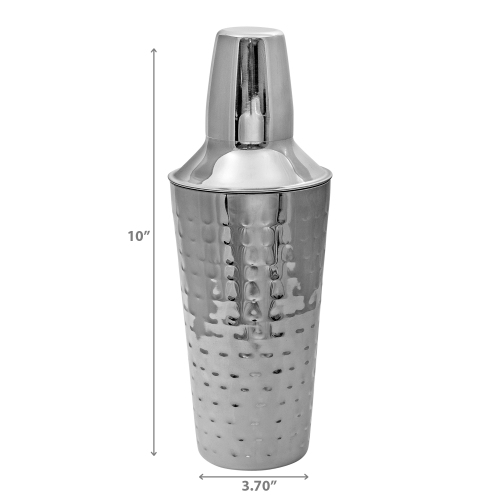 Maison Concepts Stainless Steel 3 Pc Cocktail Shaker Hammered 750 Ml