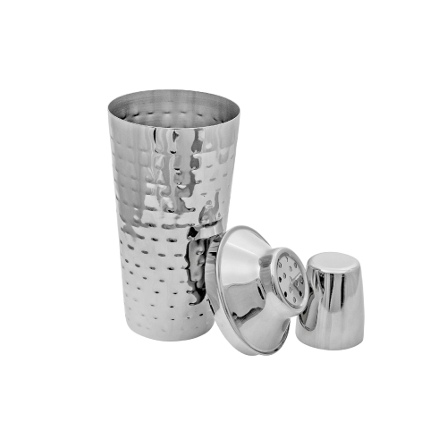 Maison Concepts Stainless Steel 3 Pc Cocktail Shaker Hammered 750 Ml