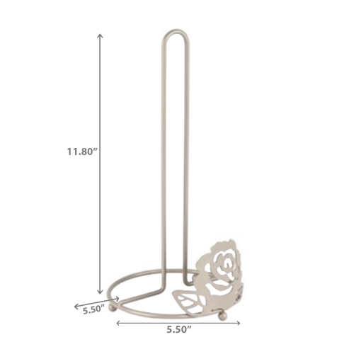 Maison Concepts White Rose Paper Towel Holder - Set of 2