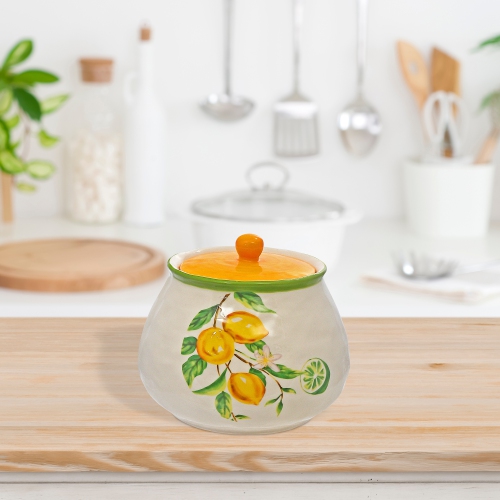Maison Concepts Ceramic Lemon Canister