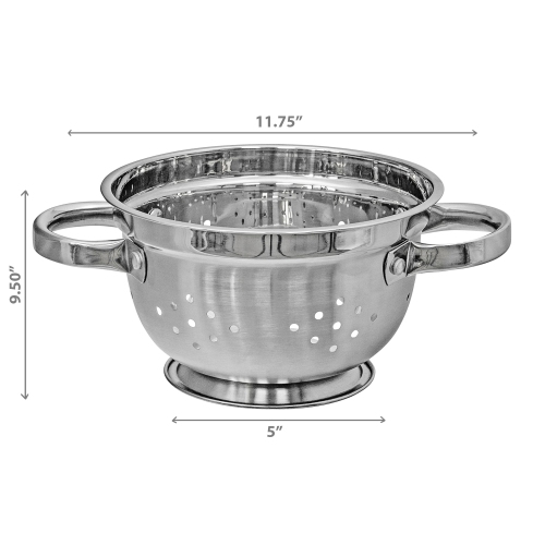 Maison Concepts Stainless Steel Deep Colander With Handles 9.5"
