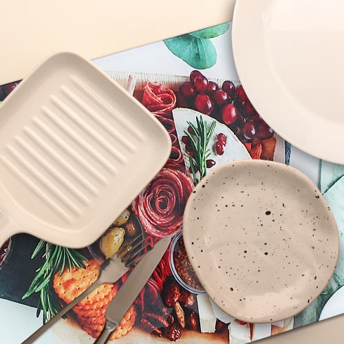 Maison Concepts Printed Glass Cutting Board Charcuterie Board - Set of 2