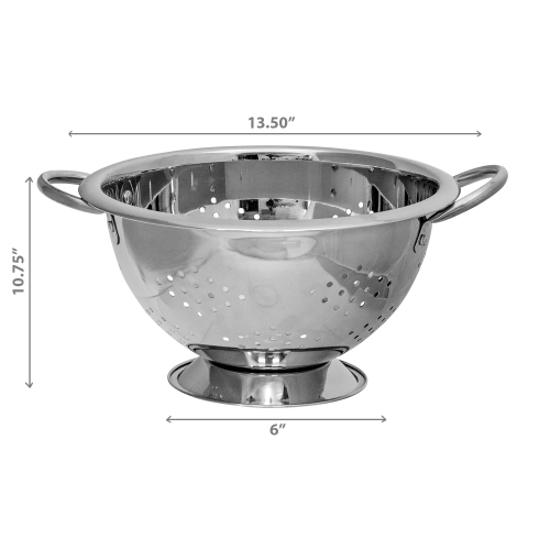 Maison Concepts Stainless Steel Deep Colander With Handles 10.75"