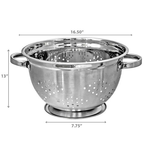 Maison Concepts Stainless Steel Deep Colander With Handles 13"