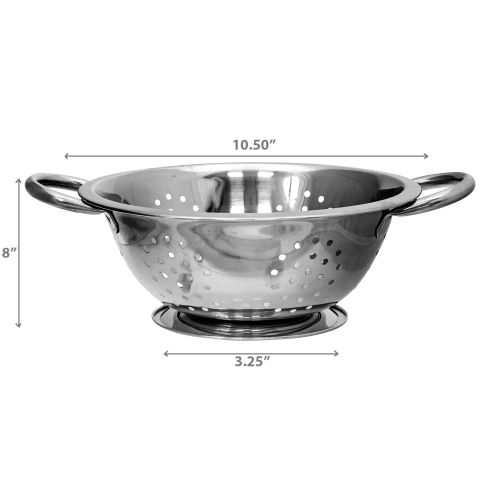Maison Concepts Stainless Steel Colander With Handles 8" - Set of 2