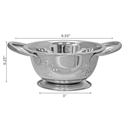 Maison Concepts Stainless Steel Colander With Handles 6.25" - Set of 2