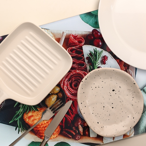 Maison Concepts Printed Glass Cutting Board Charcuterie Board - Set of 2