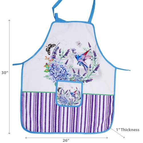 Maison Concepts Apron With Pocket Humming Bird - Set of 2