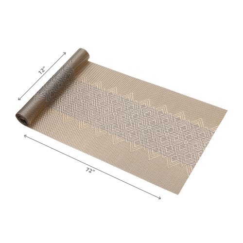 Maison Concepts Vinyl Table Runner 72" Diamond Band Gold - Set of 2