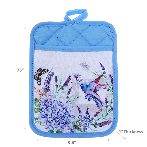 Maison Concepts Pot Holder Avec Colibri De Poche - Ensemble De 6