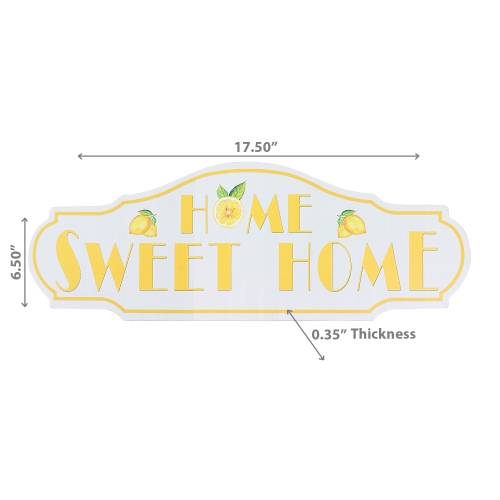 Maison Concepts Mdf Lemon Home Sweet Home Wall Plaque