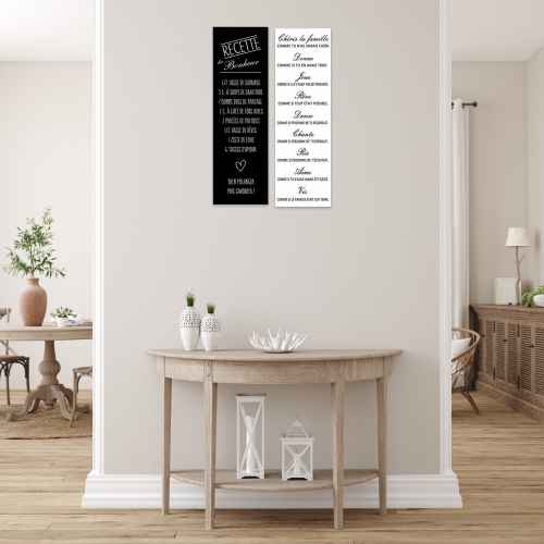 Maison Concepts Canvas Wall Sign Relette / Famille Asstd - Ensemble De 2