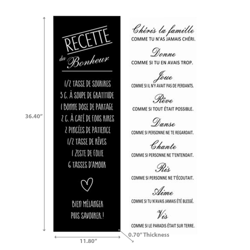 Maison Concepts Canvas Wall Sign Relette / Famille Asstd - Ensemble De 2