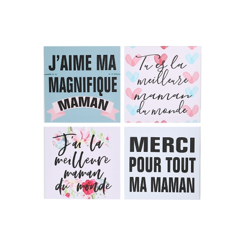 Maison Concepts Canvas Wall Art Maman Asstd - Set of 4