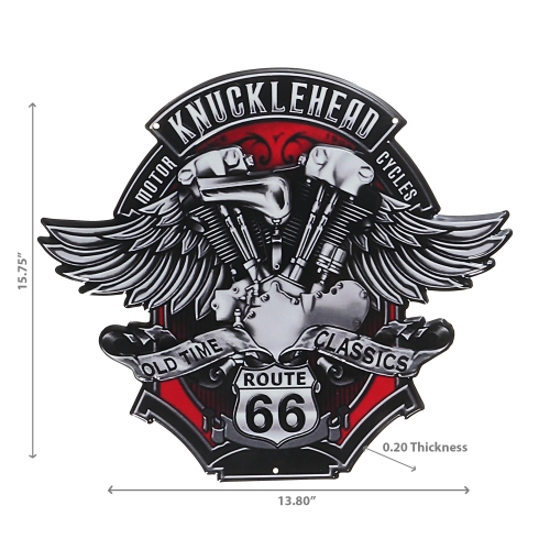 Maison Concepts Embossed Metal Wall Sign Knucklehead