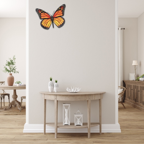 Maison Concepts Metal Butterfly Wall Decor Orange Monarch