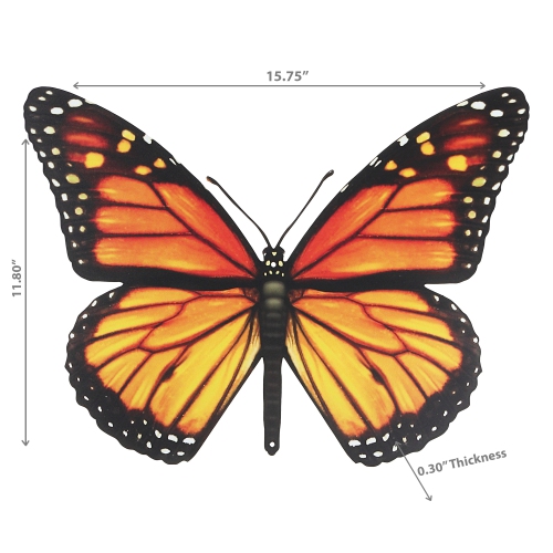 Maison Concepts Metal Butterfly Wall Decor Orange Monarch