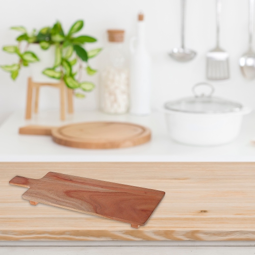 Maison Concepts Acacia Wood Rect. Serving Board On Stand