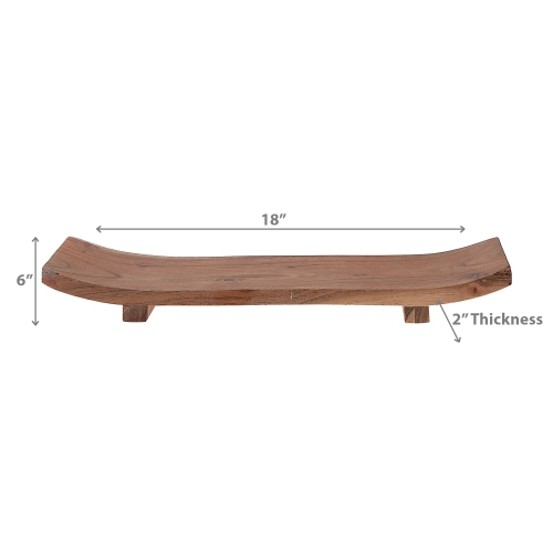 Maison Concepts Acacia Wood Rect. Boat Tray 18"