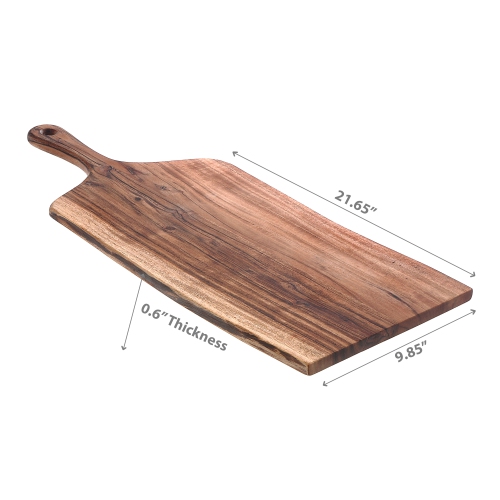 Maison Concepts Acacia Wood Live Edge Serving Board With Handle