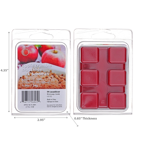 Maison Concepts 6Pk Scented Wax Melts Apple Crumble - Set of 4
