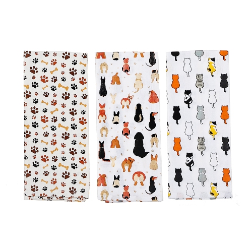 Maison Concepts Printed Kitchen Towel Pet Lovers Asstd - Set of 6