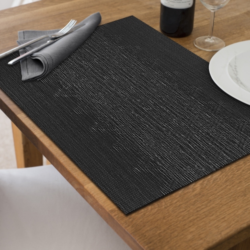 Maison Concepts Vinyl Placemat Diamond Band Black - Set of 12
