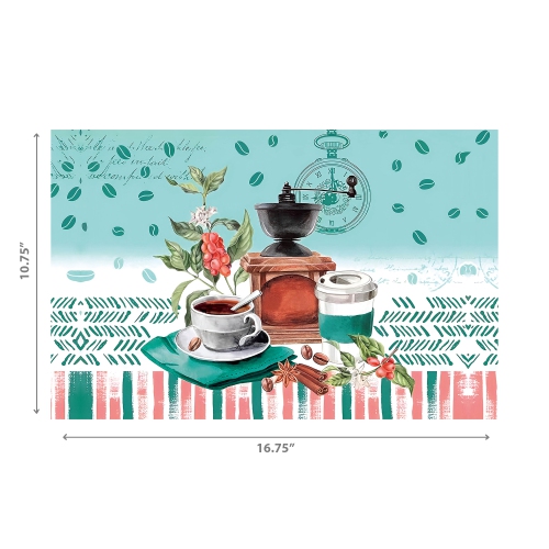 Maison Concepts Plastic Placemat Coffee To Go - Set of 12